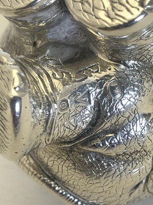 Lot 2350 - A Zimbabwean Silver Model of 'Zolo' The Baby Elephant