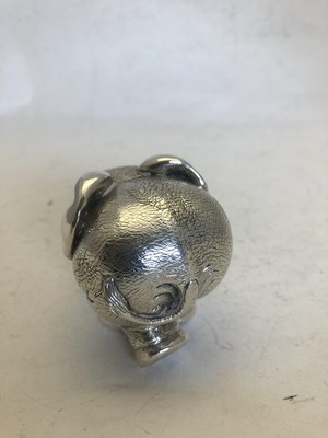 Lot 2350 - A Zimbabwean Silver Model of 'Zolo' The Baby Elephant
