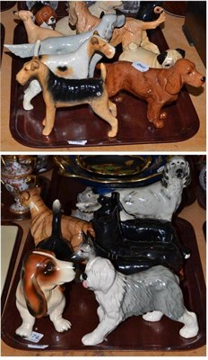 Lot 174 - Collection of sixteen Beswick dogs and two Border Fine Art dogs (18)