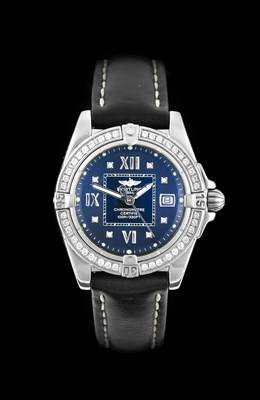 Lot 2173 - Breitling: A Lady's Stainless Steel Diamond...