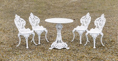 Lot 422 - A Victorian-Style Cast Metal and White-Painted...