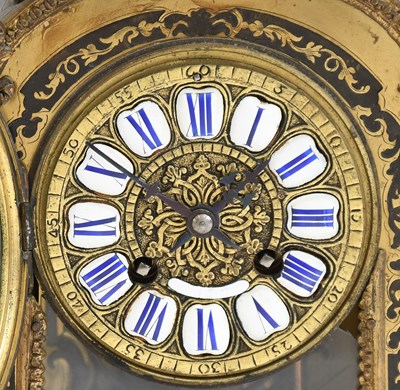 Lot 465 - A French "Boulle" Striking Mantel Clock, circa...