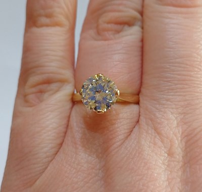 Lot 2234 - An 18 Carat Gold Diamond Solitaire Ring the...