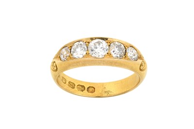 Lot 2275 - An 18 Carat Gold Diamond Five Stone Ring the...