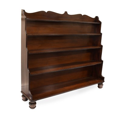 Lot 370 - A Regency Mahogany Waterfall Bookcase, early...