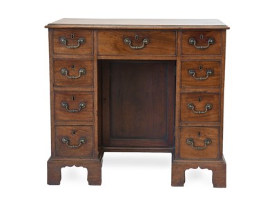 Lot 346 - A George III Mahogany Kneehole Dressing Table,...