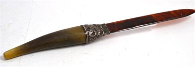 Lot 221 - Silver mounted paper knife