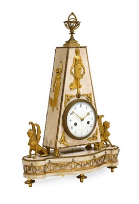 Lot 289 - A French Marble and Ormolu Obelisk Form...