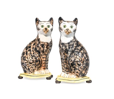 Lot 220 - A Pair of Pearlware Cats, 1st half 19th...