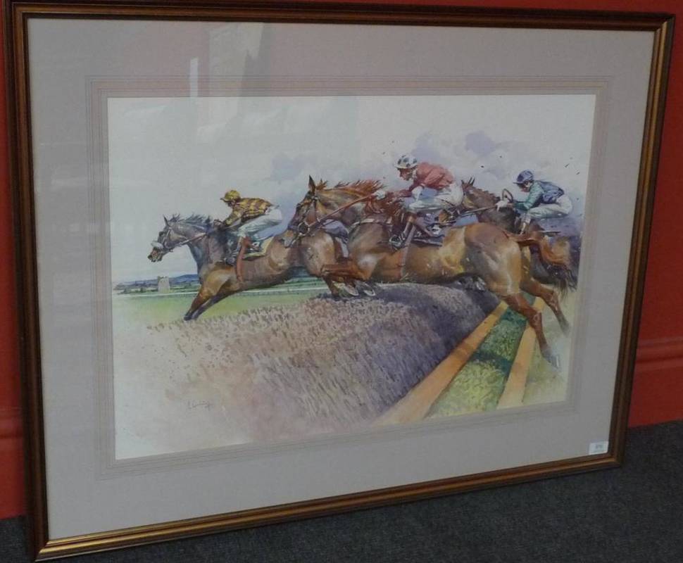 Lot 876 - Peter Curling (b.1955)  "Ireland's Best "  Signed, watercolour and mixed media, 49.5cm by 73cm...