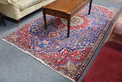 Lot 1201 - Tabriz Carpet, the indigo field of vines,...