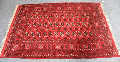 Lot 1216 - Afghan Turkmen Rug, the field with three...