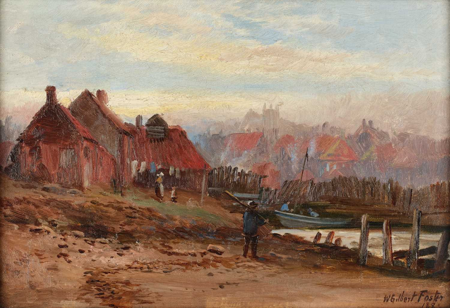 Lot 575 - William Gilbert Foster RBA (1855-1906) Wash...