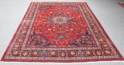 Lot 359 - Mashad Carpet, the raspberry field of...