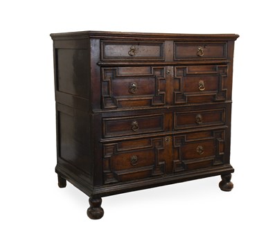 Lot 300 - An Oak Chest of Drawers, late 17th century, in...