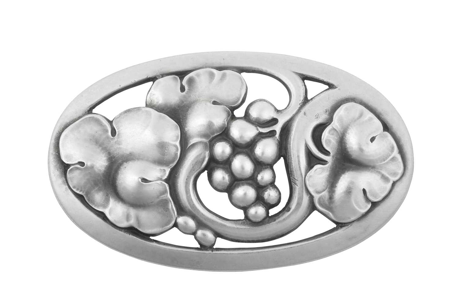 Lot 2159 - A Silver Brooch, by Georg Jensen the grapevine...