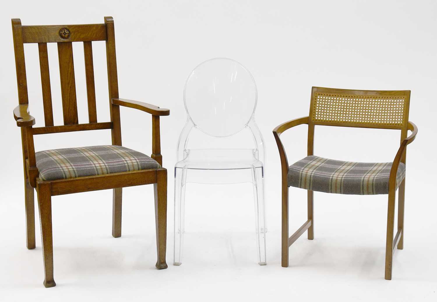 Lot 1288 - Three 20th Century Chairs, comprising a...