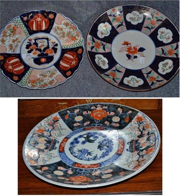 Lot 265 - Three Imari chargers