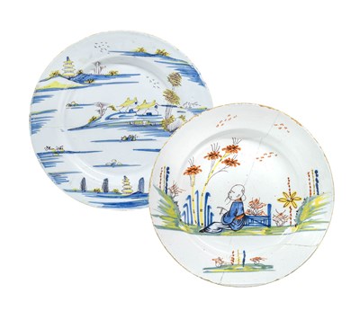 Lot 216 - An English Delft Plate, probably Lambeth High...