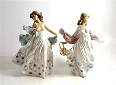 Lot 283 - Two Lladro figures; 'Spring Splendor' Ref No. 05898 and 'Summer Serenade' Ref No. 06193, both...