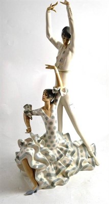 Lot 284 - Lladro group 'Flamenco Dancers' 4591, sculpted by Fulgencio Garcia, with box