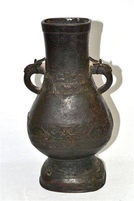 Lot 297 - Bronze vase (converted to lamp base)