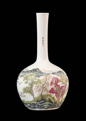 Lot 59 - A Chinese Porcelain Bottle Vase, Republic...
