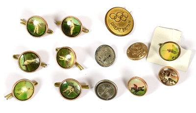 Lot Assorted Photographic and Moulded Buttons of...