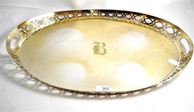 Lot 302 - Oval plated tray