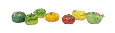 Lot 83 - A Chinese Sancai Glazed Model of a Peach, in...