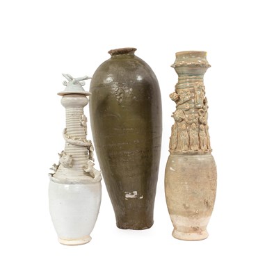 Lot 151 - A Chinese Qingbai Funerary Jar and Cover, in...