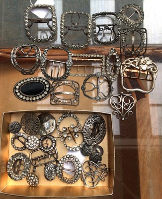 Lot 1141 - Georgian Silver and Other Buckles, comprising...