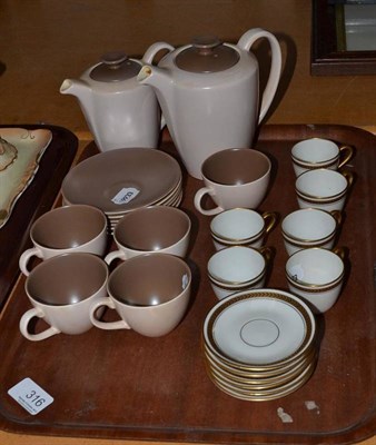 Lot 316 - Poole coffee set and Limoges coffee cups and saucers