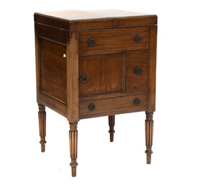 Lot 1256 - A George IV Mahogany Travelling Washstand, on...