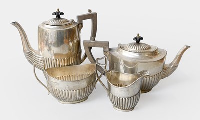 Lot 126 - A Four-Piece George V Silver Tea and...