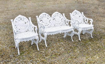 Lot 425 - A Victorian-Style Cast Metal and White-Painted...