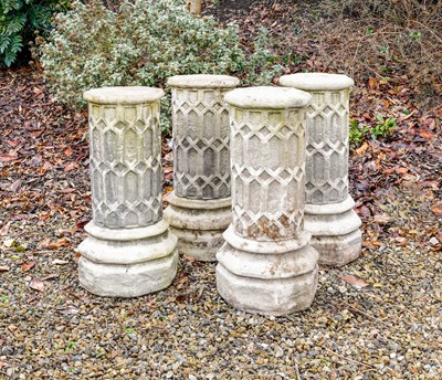 Lot 415 - A Set of Four Composition Gothic Style Stone...