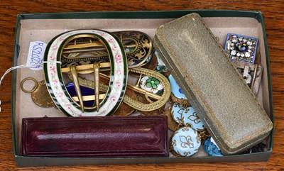 Lot 1347 - Enamel Buttons and Other Decorative Items,...