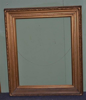 Lot 346 - A 19th century gilt wood and gesso picture frame (38"; x 30"; to fit canvas)