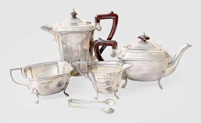 Lot 127 - A Four-Piece George VI Silver Tea-Service, by...