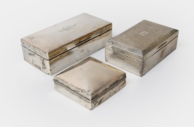 Lot 152 - Three Various Silver Cigarette-Boxes, two...