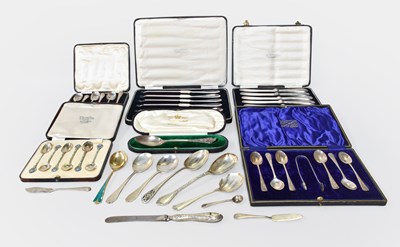 Lot 159 - A Collection of Assorted Silver Flatware,...