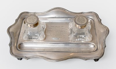 Lot 151 - An Edward VII Silver Inkstand, by John and...