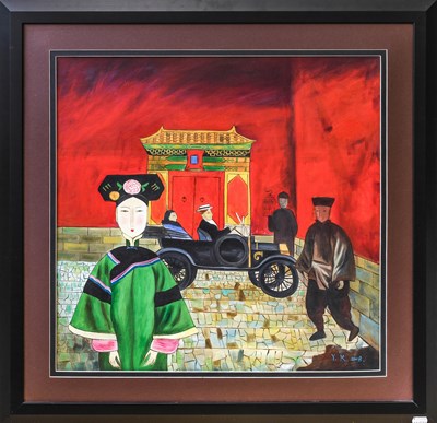 Lot 1062 - *YK (Contemporary) Oriental interior with...