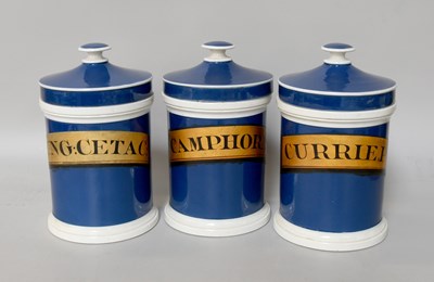 Lot 240 - Three 19th Century Blue and White Pottery...