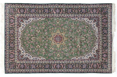 Lot 417 - Fine Isfahan Part-Silk Carpet Central Iran,...