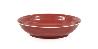 Lot 7 - A Chinese Copper Red Porcelain Saucer Dish,...
