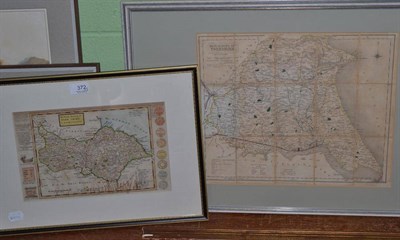 Lot 372 - J & C Walker, North Riding of Yorkshire and East Riding of Yorkshire, two hand coloured...