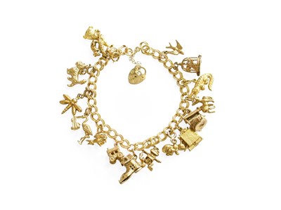 Lot 430 - A 9 Carat Gold Double Curb Link Bracelet,...