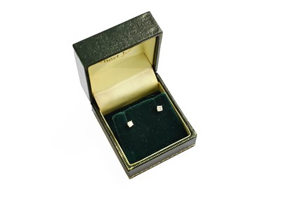 Lot 445 - A Pair of of 18 Carat Gold Diamond Solitaire...